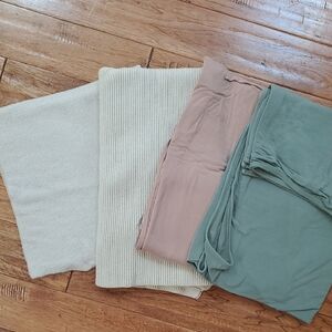 Mushie Cozy Knit and Jersey Swaddle Bundle